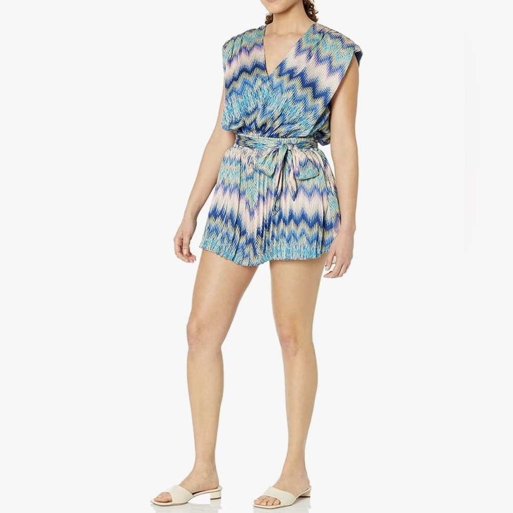 NWT Ramy Brook Goldie Chevron Romper